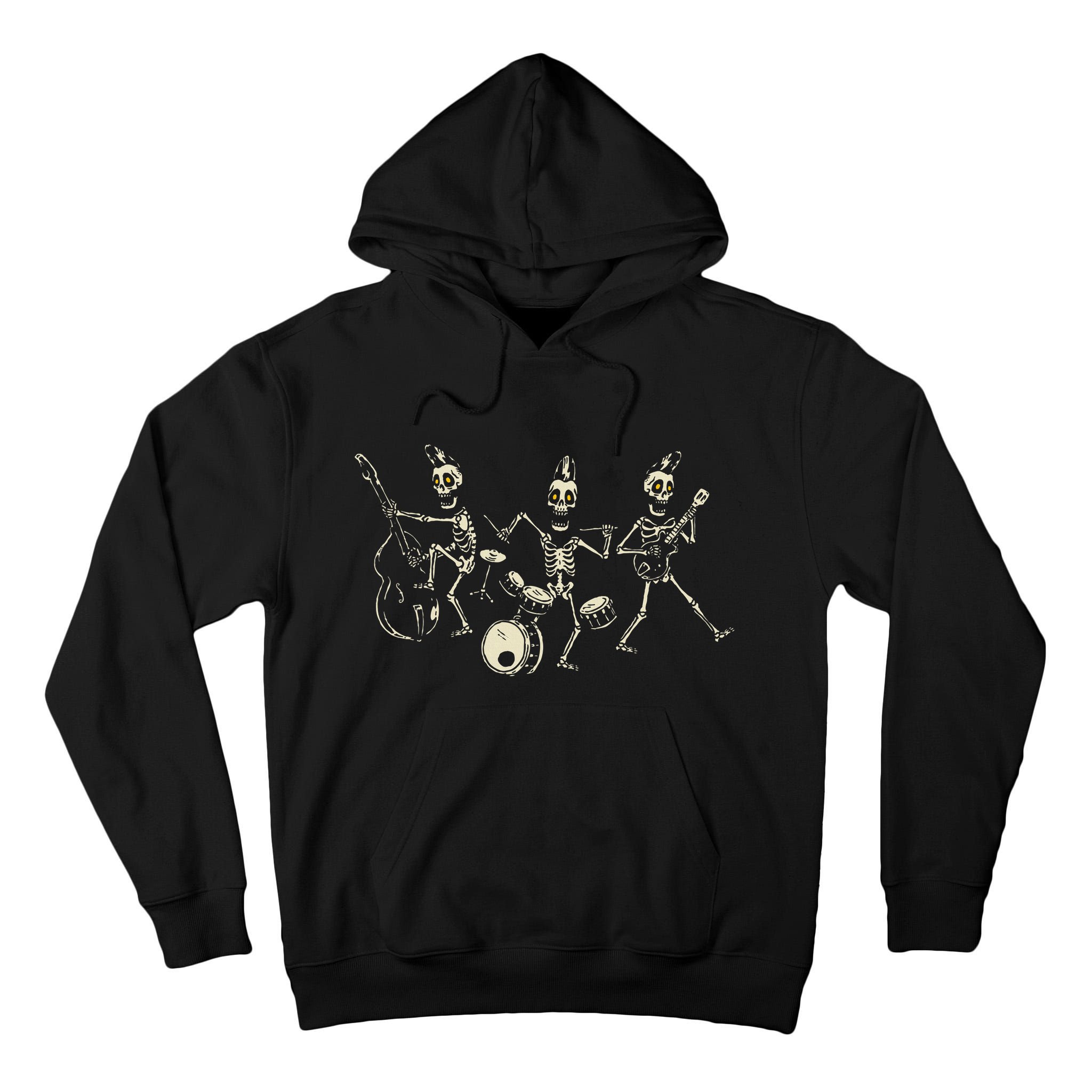 Dem Bones Dancing Singing Skeleton Rock Band Tall Hoodie
