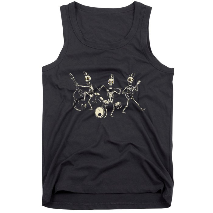 Dem Bones Dancing Singing Skeleton Rock Band Tank Top