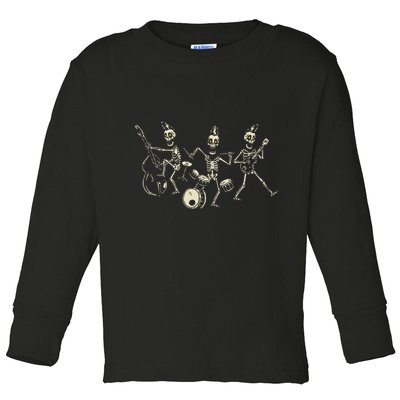Dem Bones Dancing Singing Skeleton Rock Band Toddler Long Sleeve Shirt