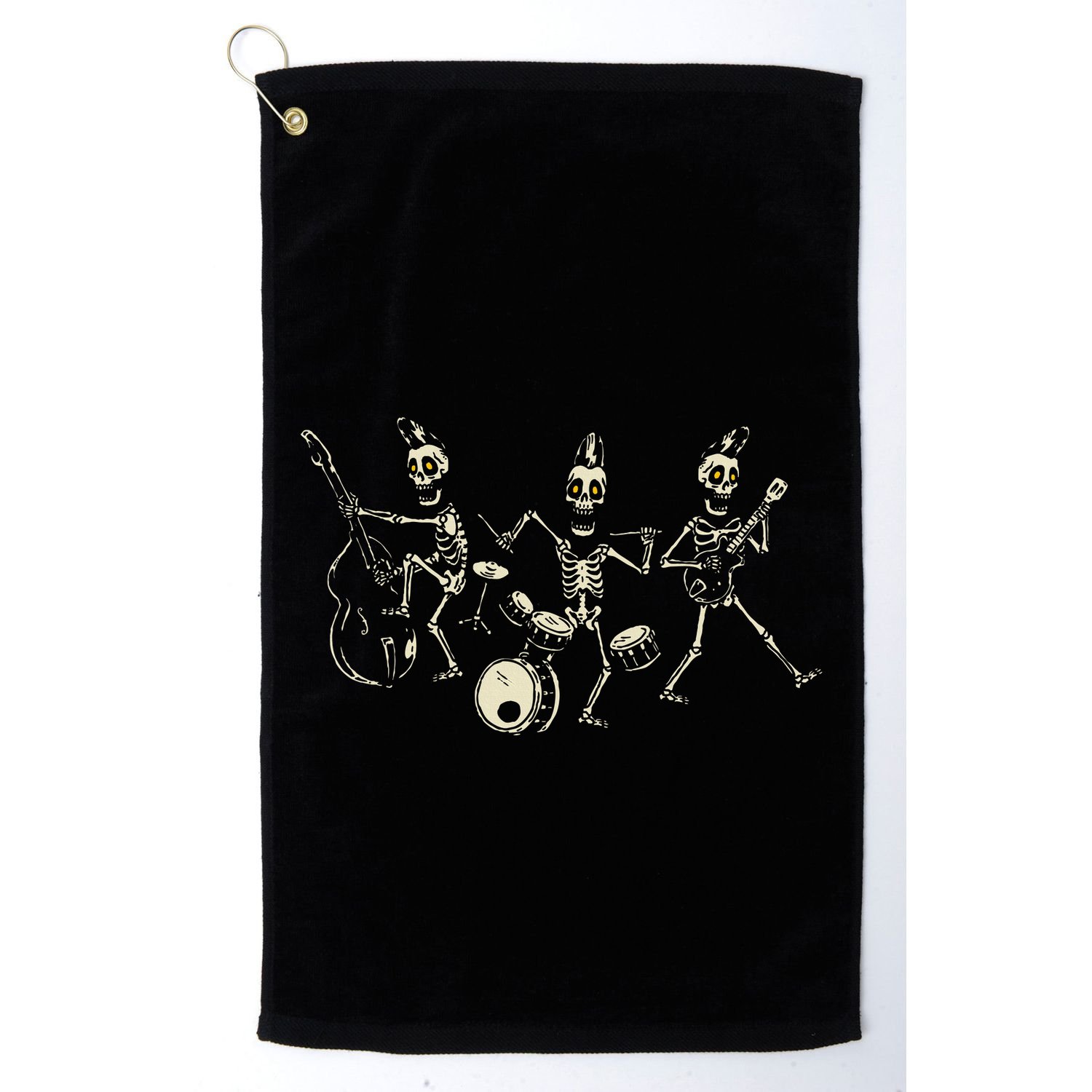 Dem Bones Dancing Singing Skeleton Rock Band Golf Towel