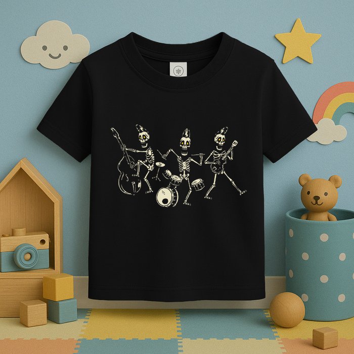 Dem Bones Dancing Singing Skeleton Rock Band Toddler T-Shirt