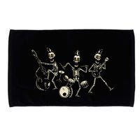 Dem Bones Dancing Singing Skeleton Rock Band Microfiber Hand Towel