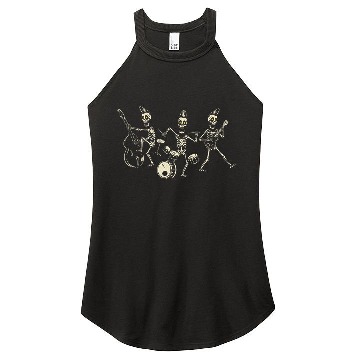 Dem Bones Dancing Singing Skeleton Rock Band Women's Perfect Tri Rocker Tank