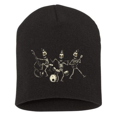 Dem Bones Dancing Singing Skeleton Rock Band Short Acrylic Beanie