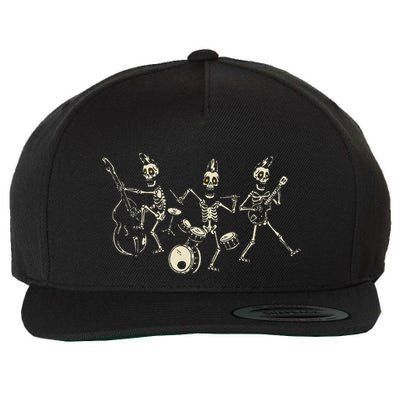 Dem Bones Dancing Singing Skeleton Rock Band Wool Snapback Cap