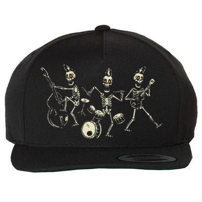 Dem Bones Dancing Singing Skeleton Rock Band Wool Snapback Cap