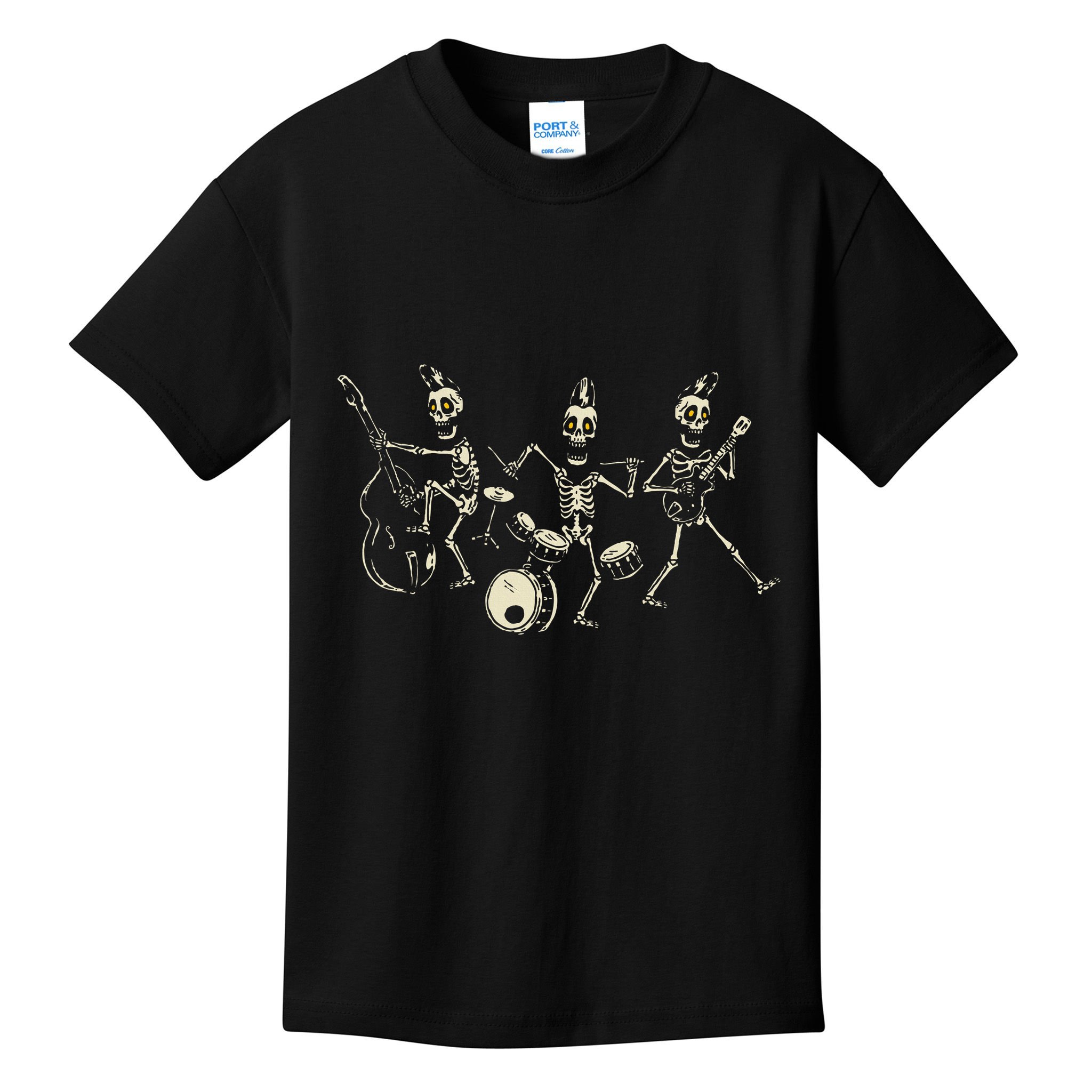 Dem Bones Dancing Singing Skeleton Rock Band Kids T-Shirt