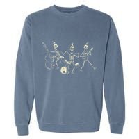 Dem Bones Dancing Singing Skeleton Rock Band Garment-Dyed Sweatshirt