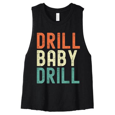 Drill Baby Drill Trump 2024 Women's Racerback Cropped Tank