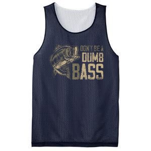 DonT Be Dumb Bass Fishing Dad Daddy Fathers Day Mesh Reversible Basketball Jersey Tank