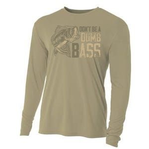 DonT Be Dumb Bass Fishing Dad Daddy Fathers Day Cooling Performance Long Sleeve Crew