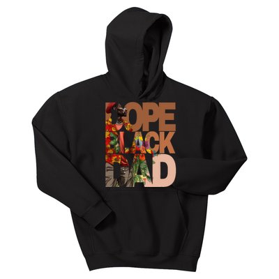 Dope Black Dad Juneteenth Black History Month Pride Fathers Kids Hoodie