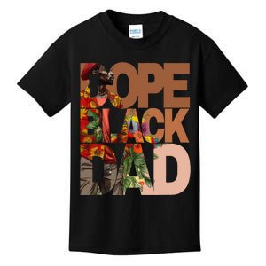 Dope Black Dad Juneteenth Black History Month Pride Fathers Kids T-Shirt