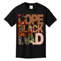 Dope Black Dad Juneteenth Black History Month Pride Fathers Kids T-Shirt