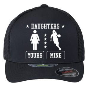 Daughters Basketball Dad Of A Basketball Player Father Cute Gift Flexfit Unipanel Trucker Cap