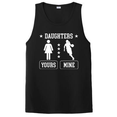 Daughters Basketball Dad Of A Basketball Player Father Cute Gift PosiCharge Competitor Tank