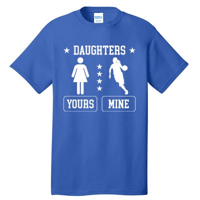 Daughters Basketball Dad Of A Basketball Player Father Cute Gift Tall T-Shirt