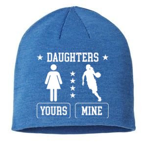 Daughters Basketball Dad Of A Basketball Player Father Cute Gift Sustainable Beanie