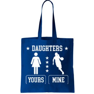 Daughters Basketball Dad Of A Basketball Player Father Cute Gift Tote Bag