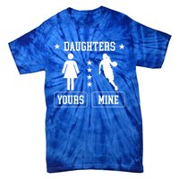 Daughters Basketball Dad Of A Basketball Player Father Cute Gift Tie-Dye T-Shirt