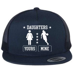 Daughters Basketball Dad Of A Basketball Player Father Cute Gift Flat Bill Trucker Hat