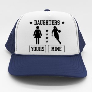 Daughters Basketball Dad Of A Basketball Player Father Cute Gift Trucker Hat