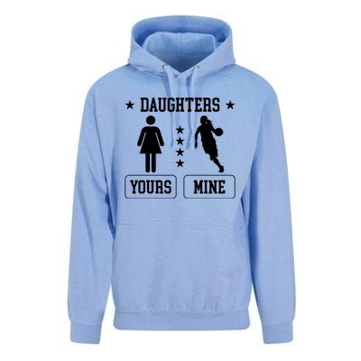 Daughters Basketball Dad Of A Basketball Player Father Cute Gift Unisex Surf Hoodie