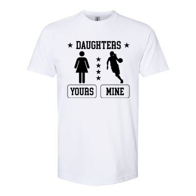 Daughters Basketball Dad Of A Basketball Player Father Cute Gift Softstyle CVC T-Shirt