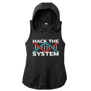 Diy Biology Dna Double Helix Hack The System Biohacker Gift Ladies PosiCharge Tri-Blend Wicking Draft Hoodie Tank