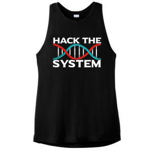 Diy Biology Dna Double Helix Hack The System Biohacker Gift Ladies PosiCharge Tri-Blend Wicking Tank