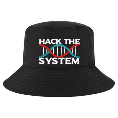 Diy Biology Dna Double Helix Hack The System Biohacker Gift Cool Comfort Performance Bucket Hat