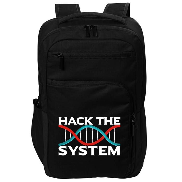 Diy Biology Dna Double Helix Hack The System Biohacker Gift Impact Tech Backpack