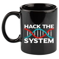 Diy Biology Dna Double Helix Hack The System Biohacker Gift 11oz C Handle Ceramic Mug