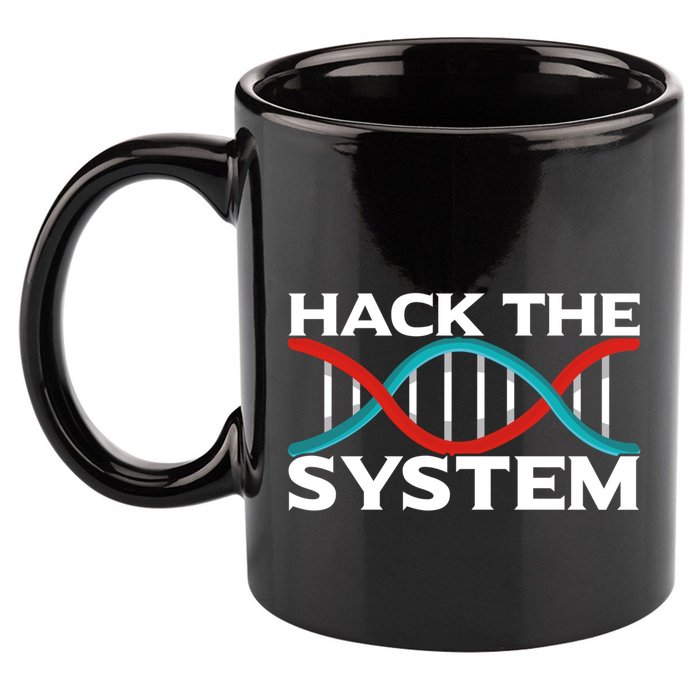 Diy Biology Dna Double Helix Hack The System Biohacker Gift 11oz C Handle Ceramic Mug