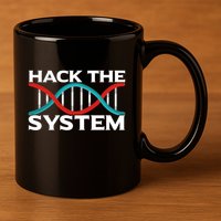Diy Biology Dna Double Helix Hack The System Biohacker Gift 11oz C Handle Ceramic Mug