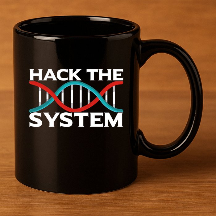 Diy Biology Dna Double Helix Hack The System Biohacker Gift 11oz C Handle Ceramic Mug