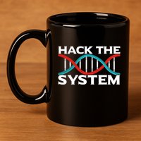 Diy Biology Dna Double Helix Hack The System Biohacker Gift 11oz C Handle Ceramic Mug