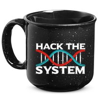 Diy Biology Dna Double Helix Hack The System Biohacker Gift 15oz Campfire Ceramic Mug