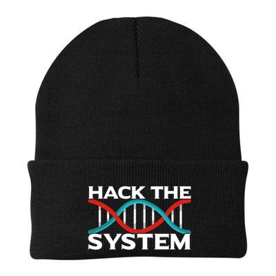 Diy Biology Dna Double Helix Hack The System Biohacker Gift Beanie