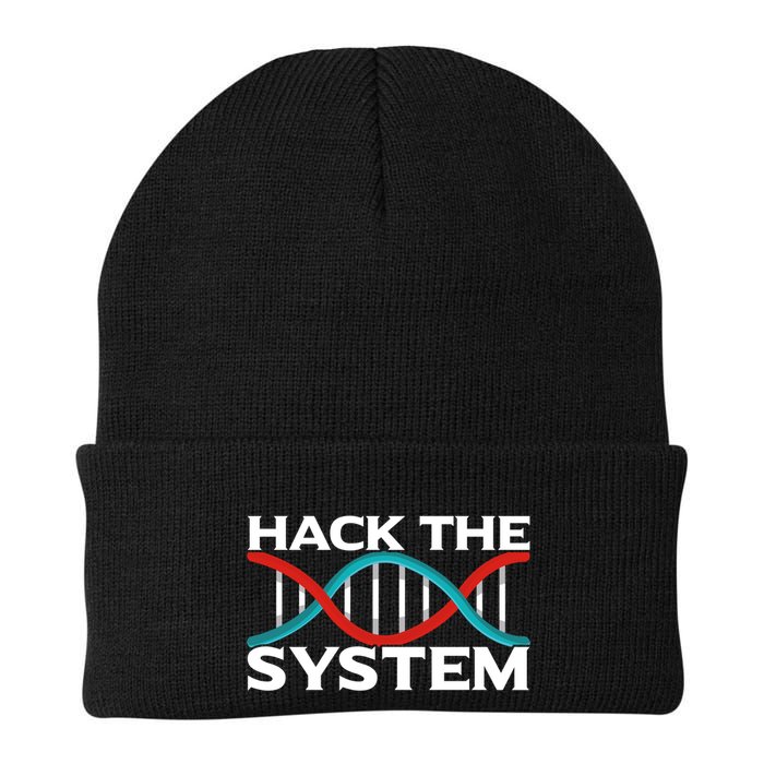 Diy Biology Dna Double Helix Hack The System Biohacker Gift Beanie