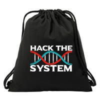 Diy Biology Dna Double Helix Hack The System Biohacker Gift Drawstring Bag