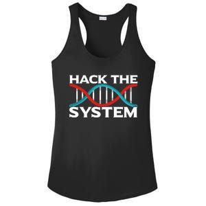 Diy Biology Dna Double Helix Hack The System Biohacker Gift Ladies PosiCharge Competitor Racerback Tank