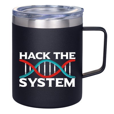Diy Biology Dna Double Helix Hack The System Biohacker Gift 12oz Stainless Steel Coffee Mug