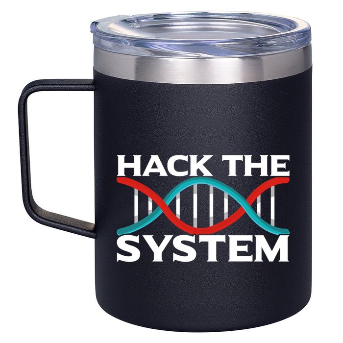 Diy Biology Dna Double Helix Hack The System Biohacker Gift 12oz Stainless Steel Coffee Mug