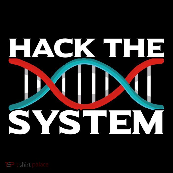 Diy Biology Dna Double Helix Hack The System Biohacker Gift Cooling Performance Long Sleeve Crew