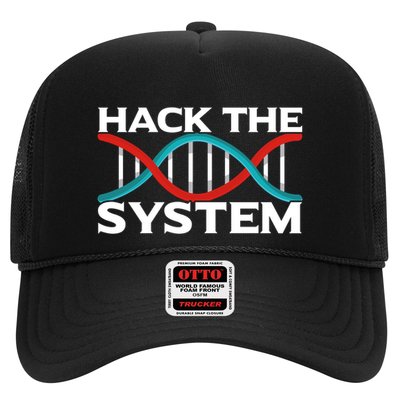 Diy Biology Dna Double Helix Hack The System Biohacker Gift Trucker Hat