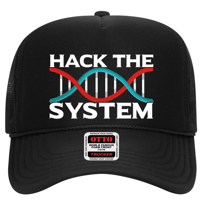 Diy Biology Dna Double Helix Hack The System Biohacker Gift Trucker Hat