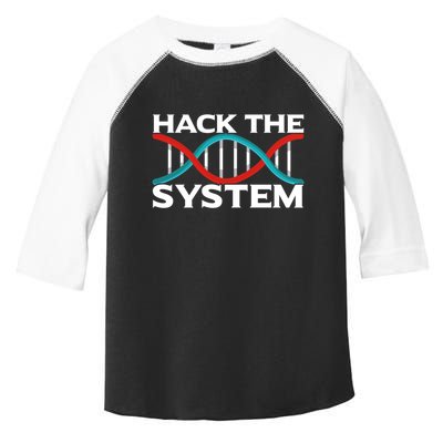 Diy Biology Dna Double Helix Hack The System Biohacker Gift Toddler Fine Jersey T-Shirt