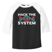 Diy Biology Dna Double Helix Hack The System Biohacker Gift Toddler Fine Jersey T-Shirt