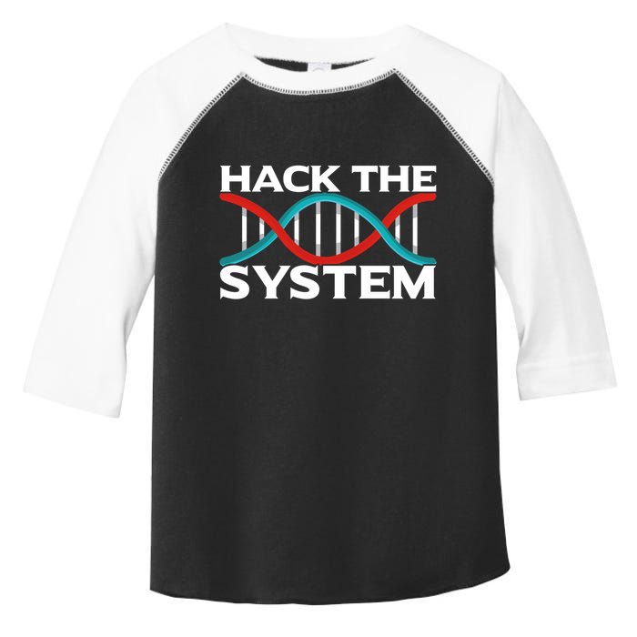 Diy Biology Dna Double Helix Hack The System Biohacker Gift Toddler Fine Jersey T-Shirt